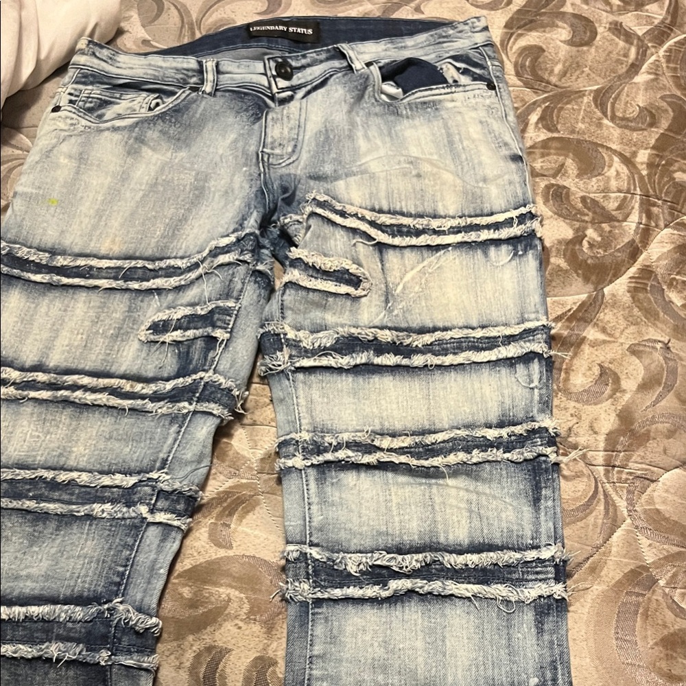 Distressed Light Blue Skinny Jeans